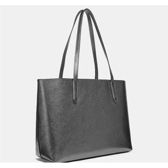 COACH TOWN TOTE Style F79983  Metallic Gunmetal - Picture 2 of 10